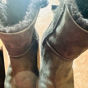 Black Suede Boots Ugg Bailey Bow 10 womens